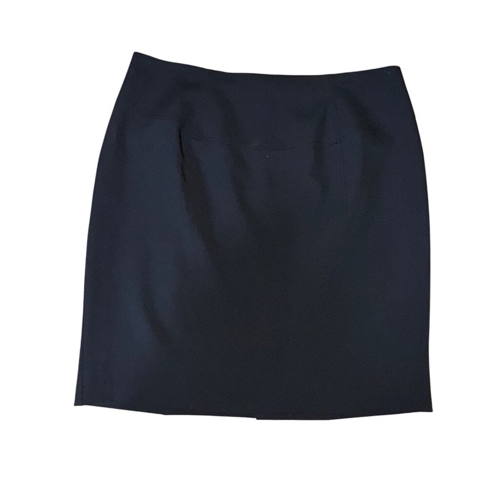 Patricia Field Black Pencil Skirt With Leopard Lining US Size‎ 12 Sexy Classic